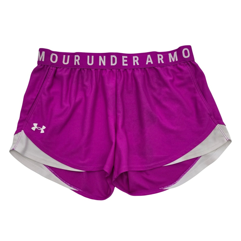 Under Armour Women's Play Up 3.0 HeatGear Athletic Shorts Purple Medium